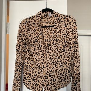 Never worn brand new cheetah print long sleeve dress shirt